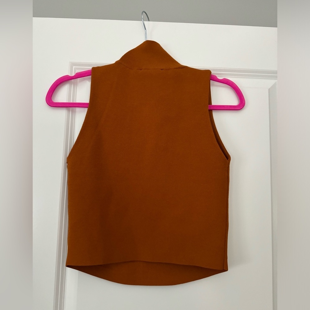 House of Harlow 1960 Brown Sleeveless Top - Picture 4 of 6